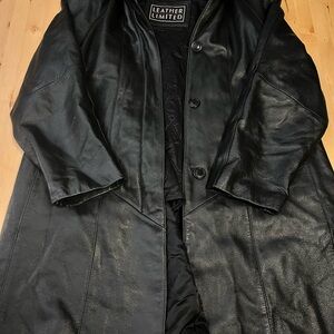 Leather Limited Black Trench Coat for Men